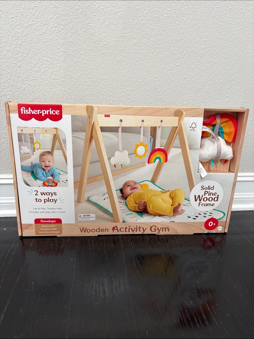 Fisher-Price Wooden Activity Gym - Lay & Play, Tummy time
